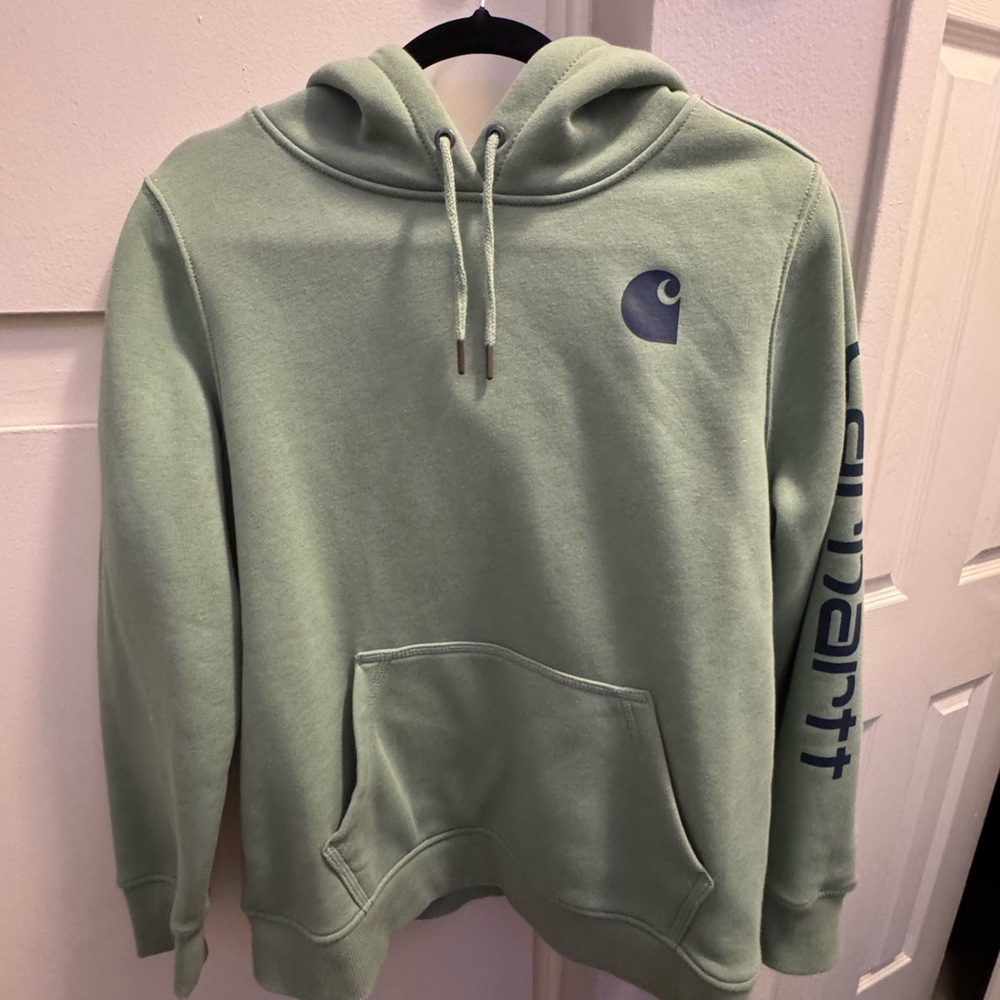 Unisex L Mint/Blue Like New Carhartt hoodie. Only worn 1x